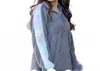 Southern Grace Sherpa Pullover In Grey Pastel In Multi