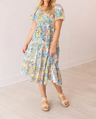 Southern Grace The Elizabeth Midi Dress In Abstract In Multi