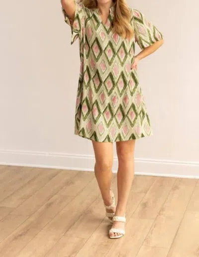 Southern Grace The Jackie Triangular Mini Dress In Multi