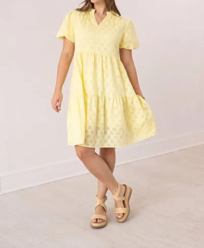 Southern Grace The Jessica V-neck Dress In Yellow