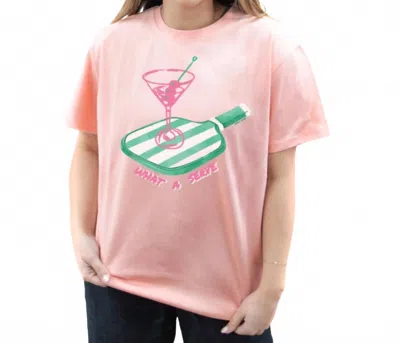 Southern Grace What A Serve! Pickleball Tshirt In Pink