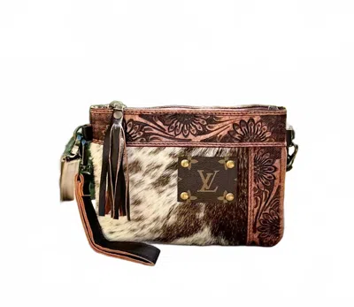 Southern Junkie Women's Upcycled Lv Cowhide Leather Crossbody In Brown