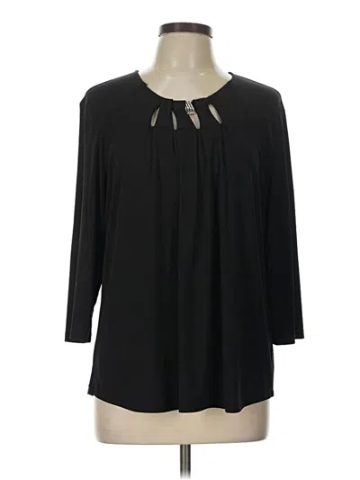 Pre-owned Southern Lady 3/4 Sleeve Blouse In Black