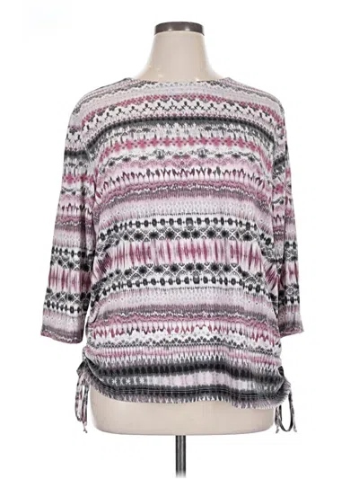 Pre-owned Southern Lady 3/4 Sleeve Blouse In Pink