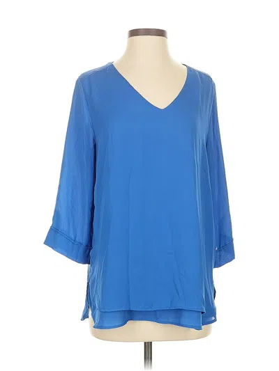 Pre-owned Southern Lady 3/4 Sleeve T-shirt In Blue