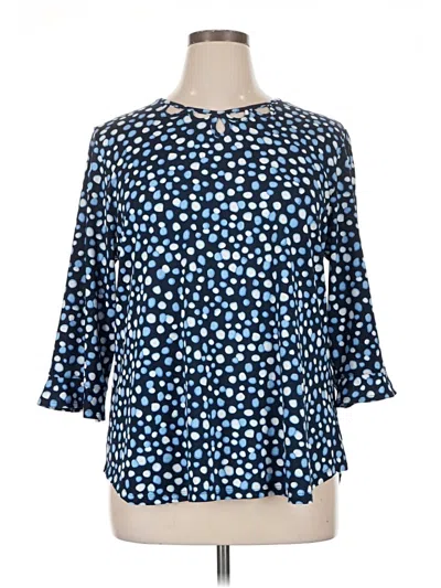 Pre-owned Southern Lady 3/4 Sleeve T-shirt In Blue
