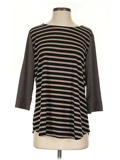 Pre-owned Southern Lady 3/4 Sleeve T-shirt In Brown