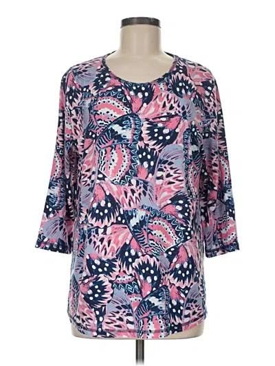Pre-owned Southern Lady 3/4 Sleeve T-shirt In Pink