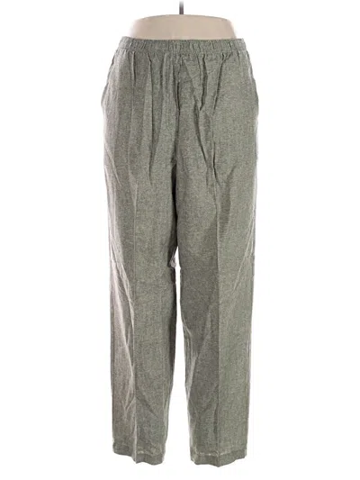 Pre-owned Southern Lady Linen Pants In Gray
