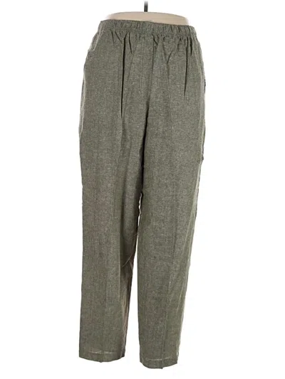 Pre-owned Southern Lady Linen Pants In Gray