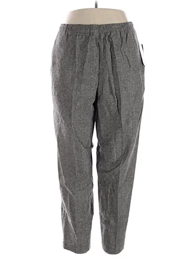 Pre-owned Southern Lady Linen Pants In Gray