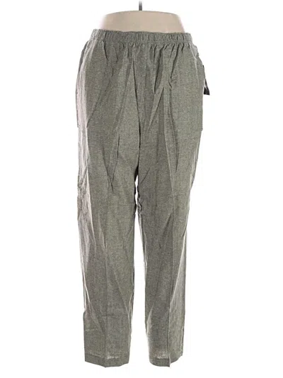 Pre-owned Southern Lady Linen Pants In Gray