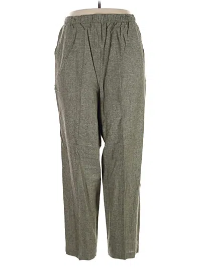 Pre-owned Southern Lady Linen Pants In Gray