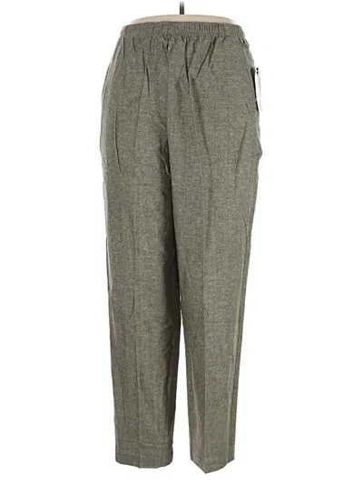 Pre-owned Southern Lady Linen Pants In Green