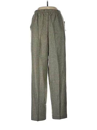Pre-owned Southern Lady Linen Pants In Green