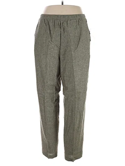 Pre-owned Southern Lady Linen Pants In Gray