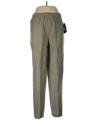Pre-owned Southern Lady Linen Pants In Green