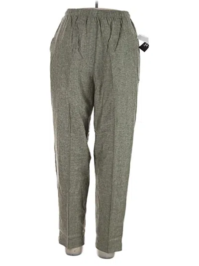 Pre-owned Southern Lady Linen Pants In Green