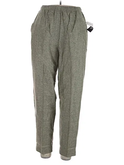 Pre-owned Southern Lady Linen Pants In Green