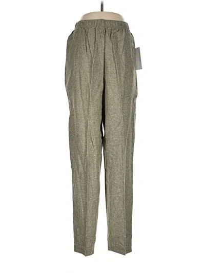 Pre-owned Southern Lady Linen Pants In Green