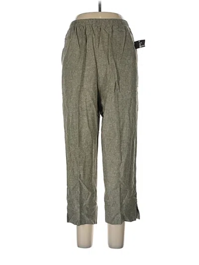 Pre-owned Southern Lady Linen Pants In Green