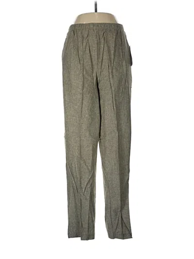Pre-owned Southern Lady Linen Pants In Green