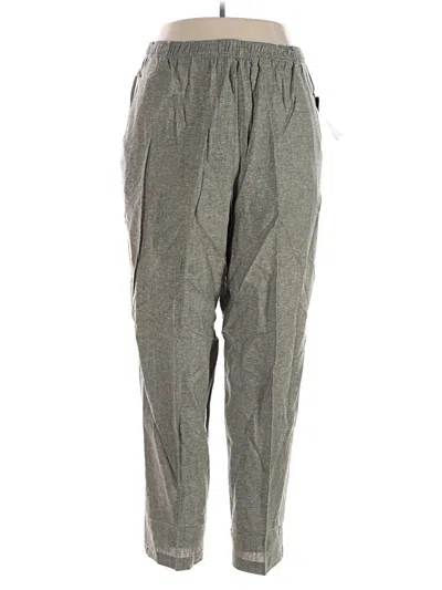 Pre-owned Southern Lady Linen Pants In Green
