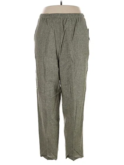 Pre-owned Southern Lady Linen Pants In Green