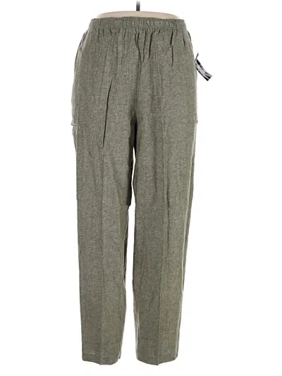 Pre-owned Southern Lady Linen Pants In Green