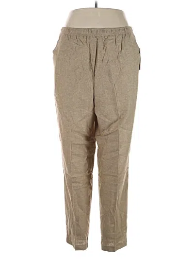 Pre-owned Southern Lady Linen Pants In Tan