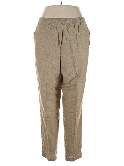 Pre-owned Southern Lady Linen Pants In Tan