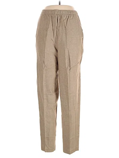 Pre-owned Southern Lady Linen Pants In Tan
