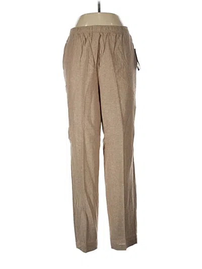 Pre-owned Southern Lady Linen Pants In Tan