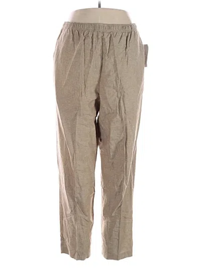 Pre-owned Southern Lady Linen Pants In Tan