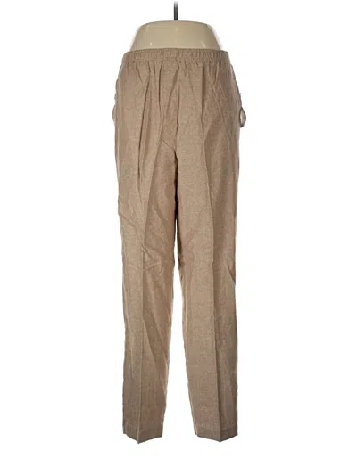 Pre-owned Southern Lady Linen Pants In Tan