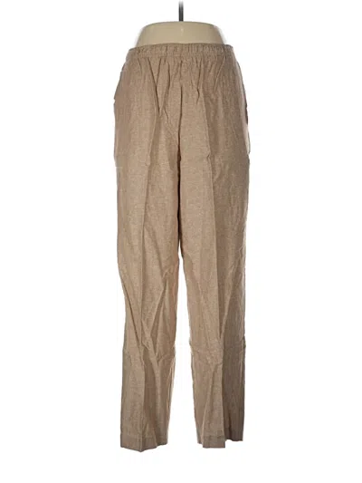 Pre-owned Southern Lady Linen Pants In Tan