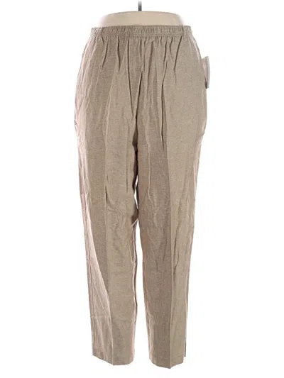 Pre-owned Southern Lady Linen Pants In Brown