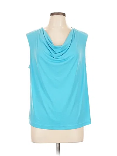 Pre-owned Southern Lady Sleeveless Blouse In Blue