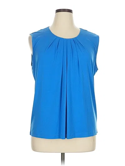 Pre-owned Southern Lady Sleeveless Blouse In Blue