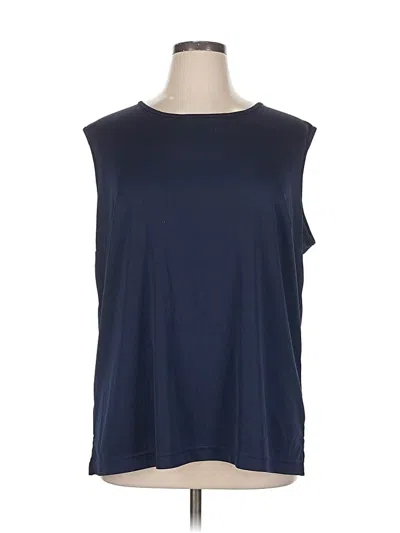 Pre-owned Southern Lady Sleeveless Top Blue Boatneck Tops
