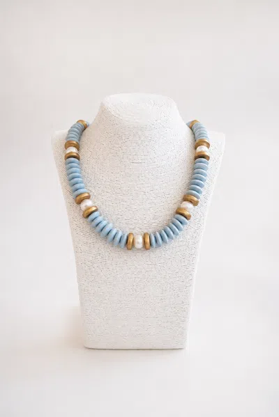 Southern Marc Lagos Collar Necklace In Sky