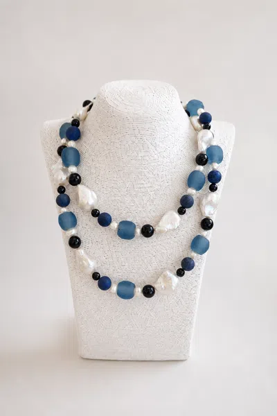 Southern Marc Useppa Strand Necklace In Blue