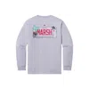 Southern Marsh Backroads Collection Tee - Texas - Long Sleeve In Grey In Grey