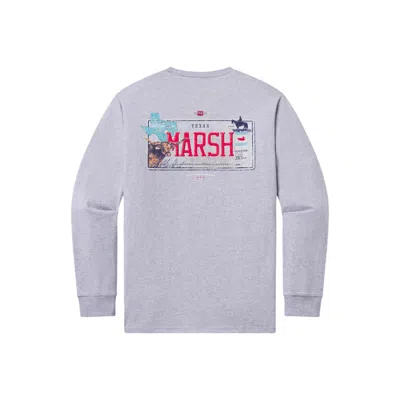 Southern Marsh Backroads Collection Tee - Texas - Long Sleeve In Grey