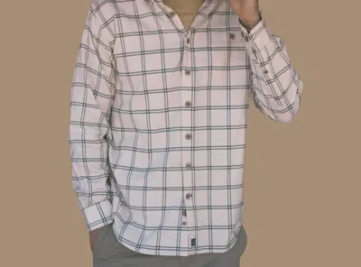 Southern Marsh Cedar Park Windowpane Flannel In Dark Olive & Tan In Multi