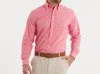Southern Marsh Chatham Lines Performance Shirt In Coral And Slate In Pink