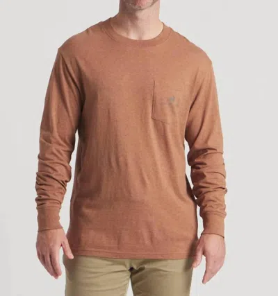 Southern Marsh Inflight Camo Long Sleeve Tee In Washed Walnut In Multi