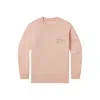 Southern Marsh Men's Authentic Long Sleeve Tee In Terracotta In Brown