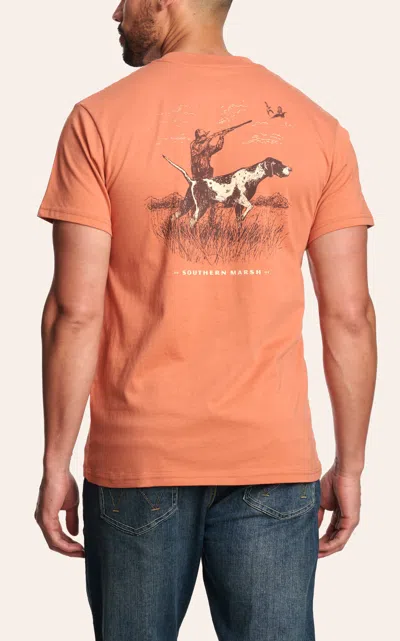 Southern Marsh Men's Burnt Orange Pocket Logo T-shirt​
