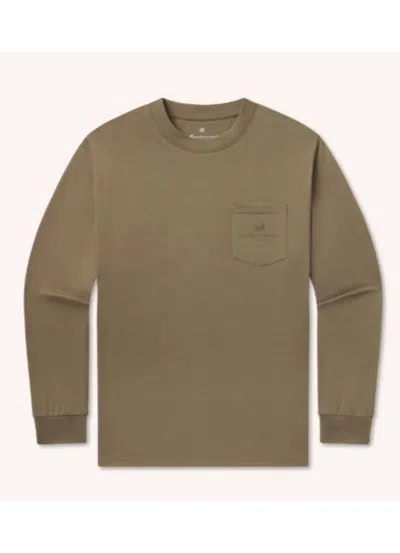 Southern Marsh Men's Duck Originals Camo Long Sleeve Tee In Moss Green In Brown